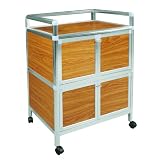 Aluminum Utility Cart - Oak ( 25.5x17.7x31.4) by Small Utility Cart