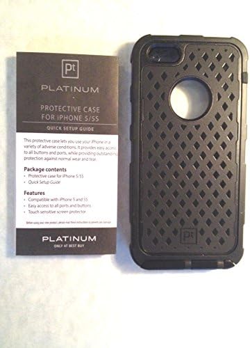 Platinum by SedioRugged Protective Case for Apple Candy Case - iPhone 5 5s Black PT-A5UP2B