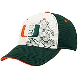 Top of the World Miami Hurricanes Green Wild Card Mesh Flex Fit Hat