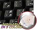 SPANISH (LATIN AMERICAN) KEYBOARD STICKERS WITH WHITE LETTERING TRANSPARENT BACKGROUND FOR DESKTOP, LAPTOP AND NOTEBOOK