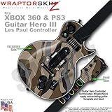 Camouflage Brown WraptorSkinz Skin fits XBOX 360 & PS3 Guitar Hero III Les  ....