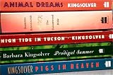 Barbara Kingsolver Book Set: "Animal Dreams," "The Poisonwood Bible," "High Tide in Tucson," "Prodigal Summer," "Pigs in Heaven."