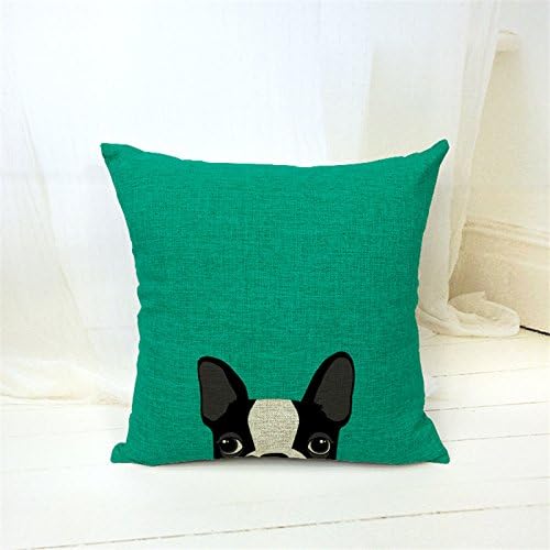 FairyPark 2016 New 43X43Cm Cojines Linen Cushion For Decorative Cartoon Dog Printed Decorative Cushion Home Decor Hot Pillow Covers