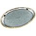 Carlisle 608913 Carbon Steel Celebration Oval Tray With Gold Border, 17.75" x 12.88" (Case of 12)