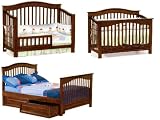 Crib/Full Bed Conversion Kit (Antique Walnut) by Atlantic Furniture