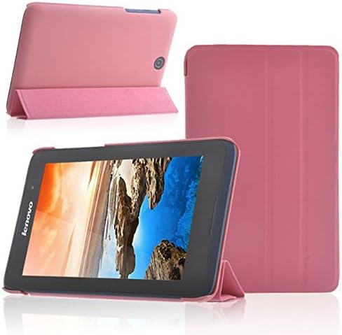 Original Buiness Ultrathin Pu Leather Smart Stand Case Cover for Lenovo Tab A7 A3500 7" Tablet (rose)