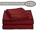 Clara Clark ® Supreme 1500 Collection 4pc Bed Sheet Set - King Size, Burgundy Red