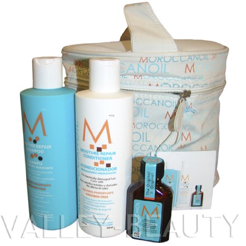 MOROCCANOIL Holiday Moisture Repair Gift Set - Argan Oil Treatment, Moisture Repair Shampoo and Conditioner NEW