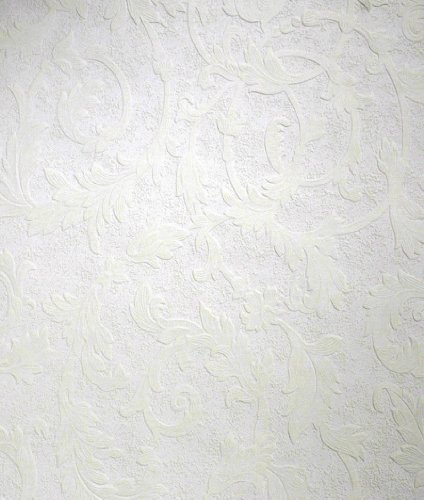 Brewster FD62989 Paintable Solutions III Large Scroll Paintable Wallpaper, 20.5-Inch by 396-Inch, White