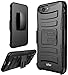 iPhone 7 Plus Case, E LV iPhone 7 Plus - Belt Swivel Clip / Kickstand - Dual Layer Armor Holster Defender Full Body Protective Case Cover for Apple iPhone 7 Plus - [BLACK]