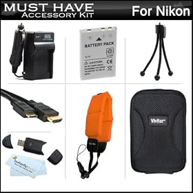 Must Have Accessory Kit For Nikon COOLPIX AW100 Waterproof Digital Camera Includes... by Butterfly