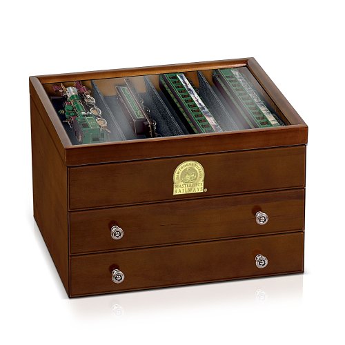 Masterpiece Railways Vintage Wood Display Box Train Accessory by Hawthorne Village-image