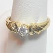 14K Yellow Gold Diamond Engagement Ring