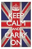Keep Calm And Carry On - (Union Jack) - Maxi Poster - 61 cm x 91.5 cm