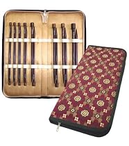 10'' Rosewood Knitting Needles Set W/8 Pair