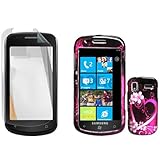 iNcido Brand Samsung Focus i917 Combo Purple Love Protective Case Faceplate ....