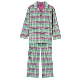 Girls' Plaid PJ Set Green Girls' Plaid PJ Set Green