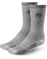 2 Pairs 71% Mens Crew Merino Wool Socks Hunting Trekking Hiking Made in USA Large