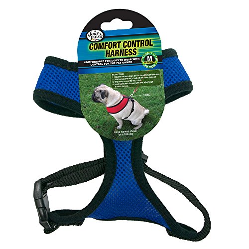Four Paws Medium Blue Comfort Control Dog Harness