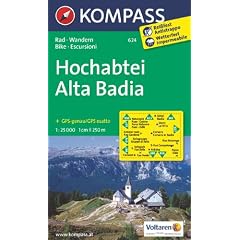Hochabtei - Alta Badia 1 : 25 000: Wanderkarte mit Radrouten. GPS-genau