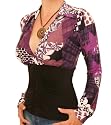 Blue Banana - Print Corset Style Stretchy Top