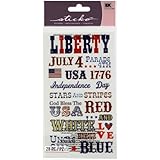 EK Success Brands Decorative Sticko Stickers, Liberty Phrases