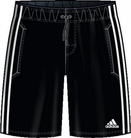 Adidas Jungen Badeshorts 3 Stripes Authentic Classic Length, black/dark onyx/white, 152, X24297