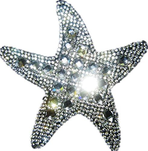 Hot Fix Motif Rhinestone Heat Transfer Super Bright Starfish DIY Iron on Patches Applique