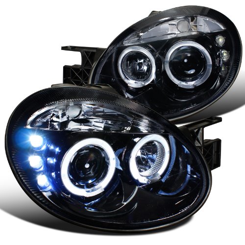Dodge Neon Srt4 Dual Halo Led Glossy Black Projector Headlights