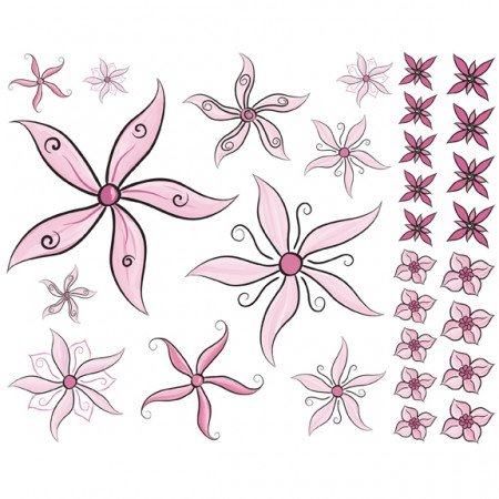 Wandtattoos Pretty in Pink
