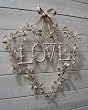 Heaven Sends French Shabby Chic Love Heart Wreath