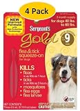 Sargeant's Gold Flea & Tick Squeeze-on for Dogs 40 to 60 lbs; PACK OF 4; One Year Supply