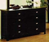 Dresser with Football Design Handles in Espresso Finish