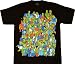 The Simpsons Glow in the Dark Homer Crowd Black T-Shirt Tee