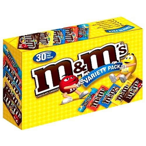 M&M Variety Pack 30 count, 46.76 Ounce