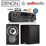 Denon AVR-X1300W Receiver Bundle with Polk Audio TSi100 Bookshelf Speakers