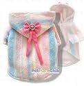 Pink Bowknot Hooded Dog Sweater Yorkie Chihuahua Small