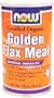 NOW Foods Certified Organic Golden Flax Seed Meal ,  22 Ounce Bag,  (Pack of 3)