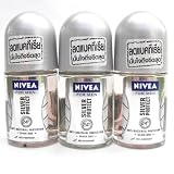 Nivea for Men Silver Protect Anti-Bacterial Antiperspirant Roll-on 25ml Travel Size (3 Pack)