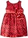 Jayne Copeland Little Girls' Flocked Organza with Satin Dress