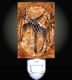 Safari African Giraffes Decorative Night Light