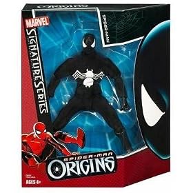 Spiderman - Black Suit - Marvel Signature Series - Spiderman Origns Collection - Mint - Collectible