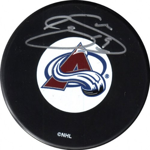 Buy Joe Sakic Colorado Avalanche Autographed Hockey Puck by Frozen Pond
