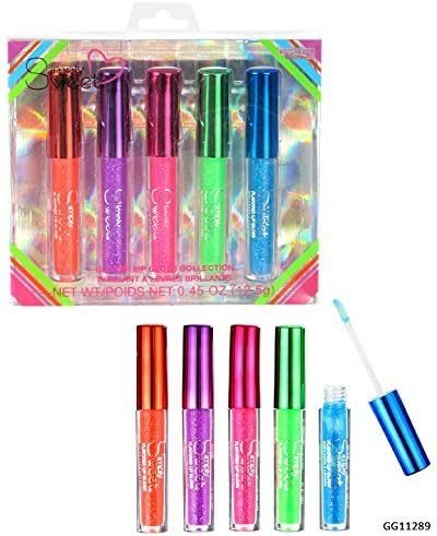 5 Piece Glitter Lip Gloss
