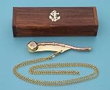 Navy Boatswain's Pipe with Hardwood Case