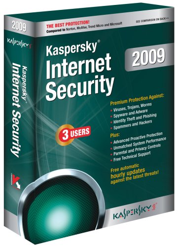 Kaspersky Internet Security 2009 (Mfr# KIS803121) ; only $29.49 at Amazon.com