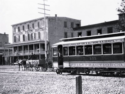 Horse Drawn Trolley, Philadelphia, Pennsylvania Photographic Poster Print, 12x16