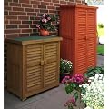 LECO 33401999 Aufbewahrungsschrank f�r den Au�enbereich Gr��e: H�he 95 cm, Breite 87 cm, Tiefe 46.5 cm, mahagonifarben