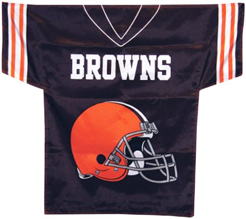 NFL Cleveland Browns Jersey Banner (34-by-30-Inch/2-Sided)