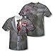 Dark Knight Two Face Costume Mens Poly Short Sleeve Sublimation Crew Shirt